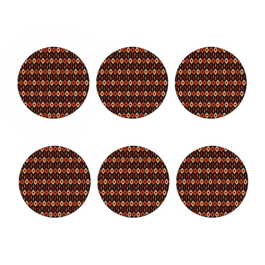 Native American Pattern Print Coaster Set