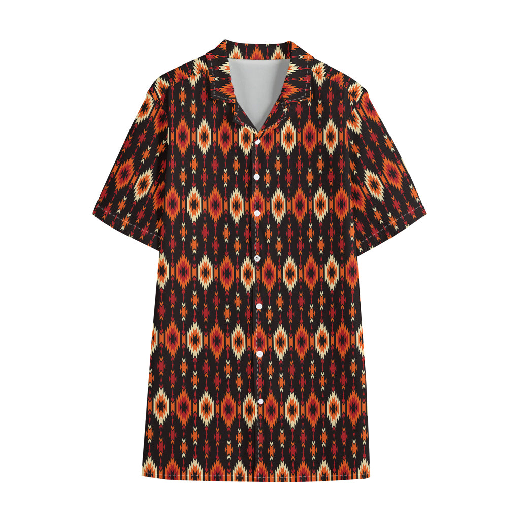 Native American Pattern Print Cotton Hawaiian Shirt