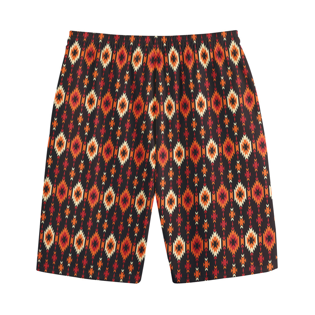 Native American Pattern Print Cotton Shorts