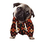 Native American Pattern Print Dog Zip Up Hoodie