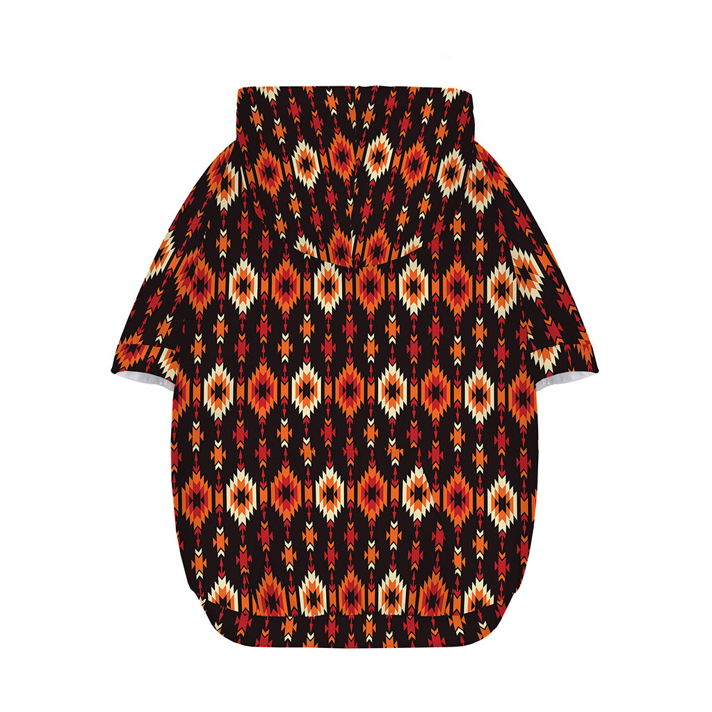 Native American Pattern Print Dog Zip Up Hoodie