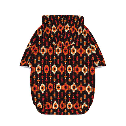 Native American Pattern Print Dog Zip Up Hoodie