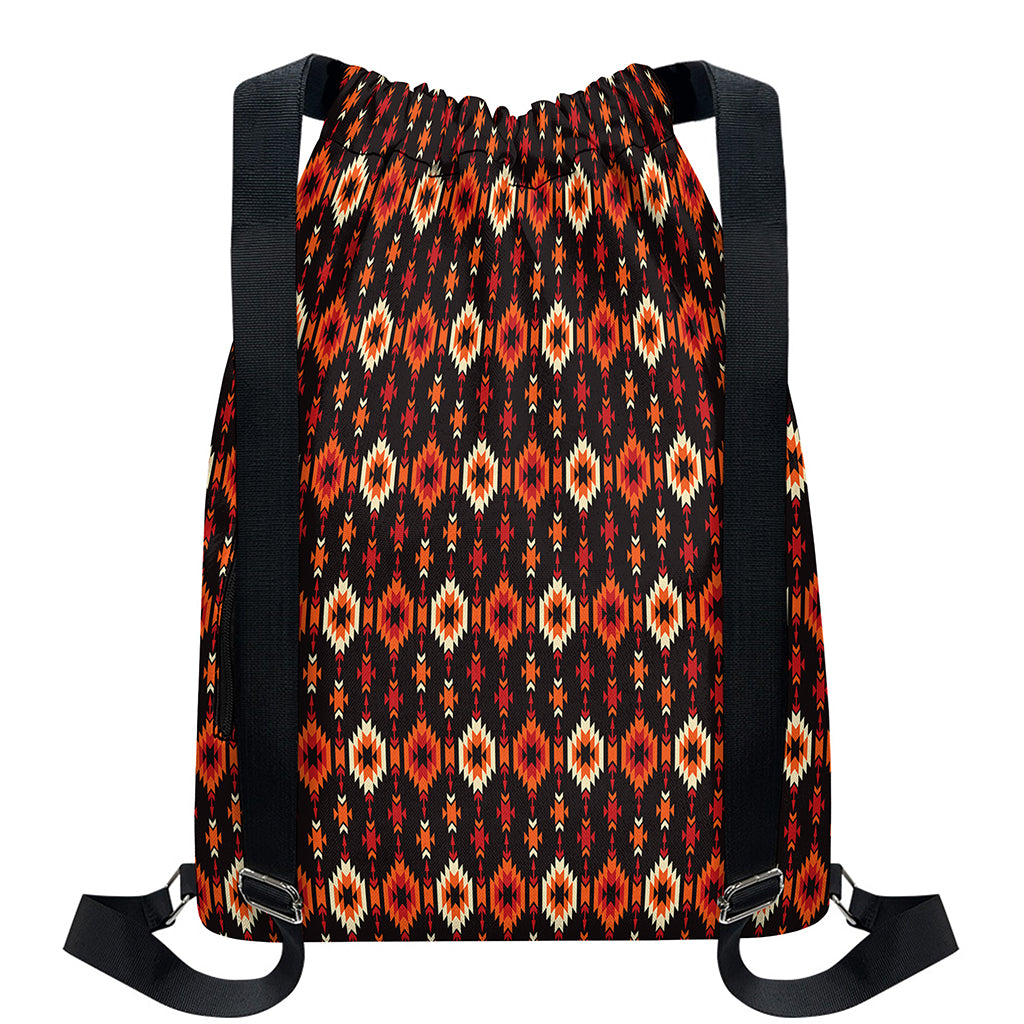 Native American Pattern Print Drawstring Backpack