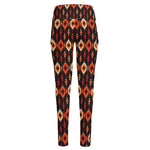 Native American Pattern Print High-Waisted Pocket Leggings