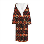 Native American Pattern Print Hooded Bathrobe