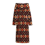 Native American Pattern Print Hooded Bathrobe