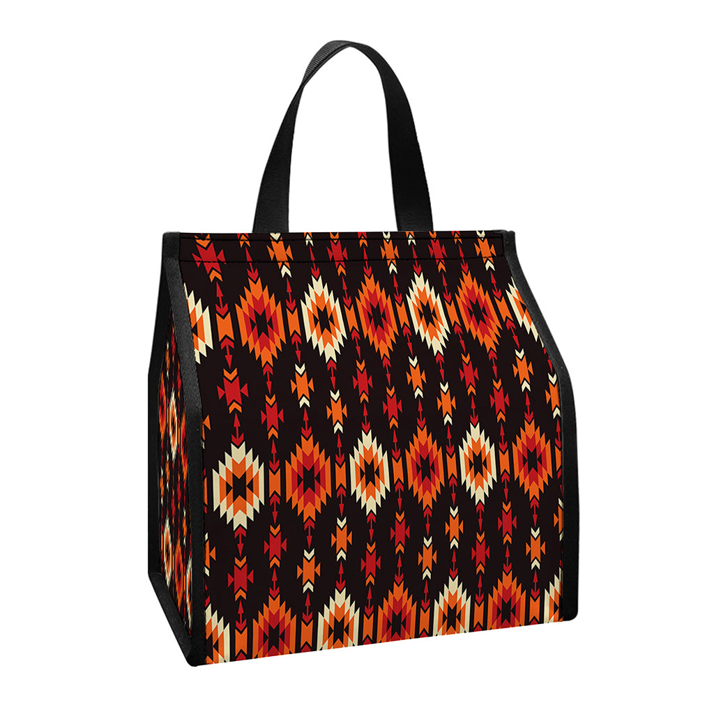 Native American Pattern Print Insulated Lunch Tote
