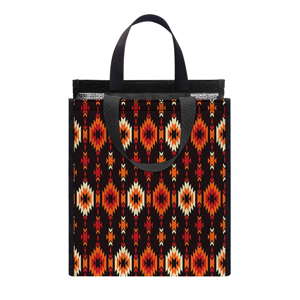 Native American Pattern Print Insulated Lunch Tote