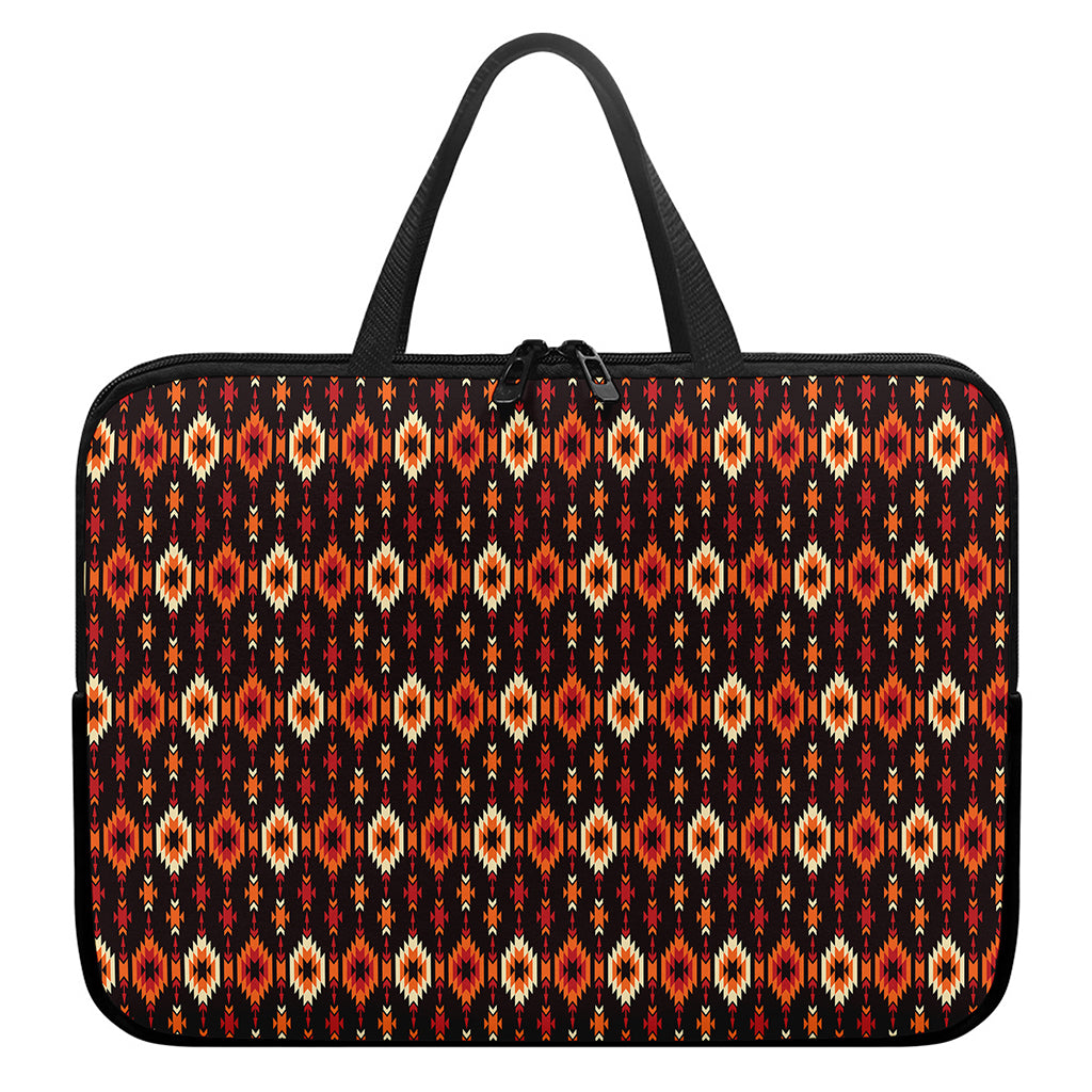 Native American Pattern Print Laptop Sleeve With Handle