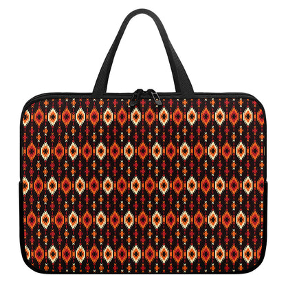 Native American Pattern Print Laptop Sleeve With Handle