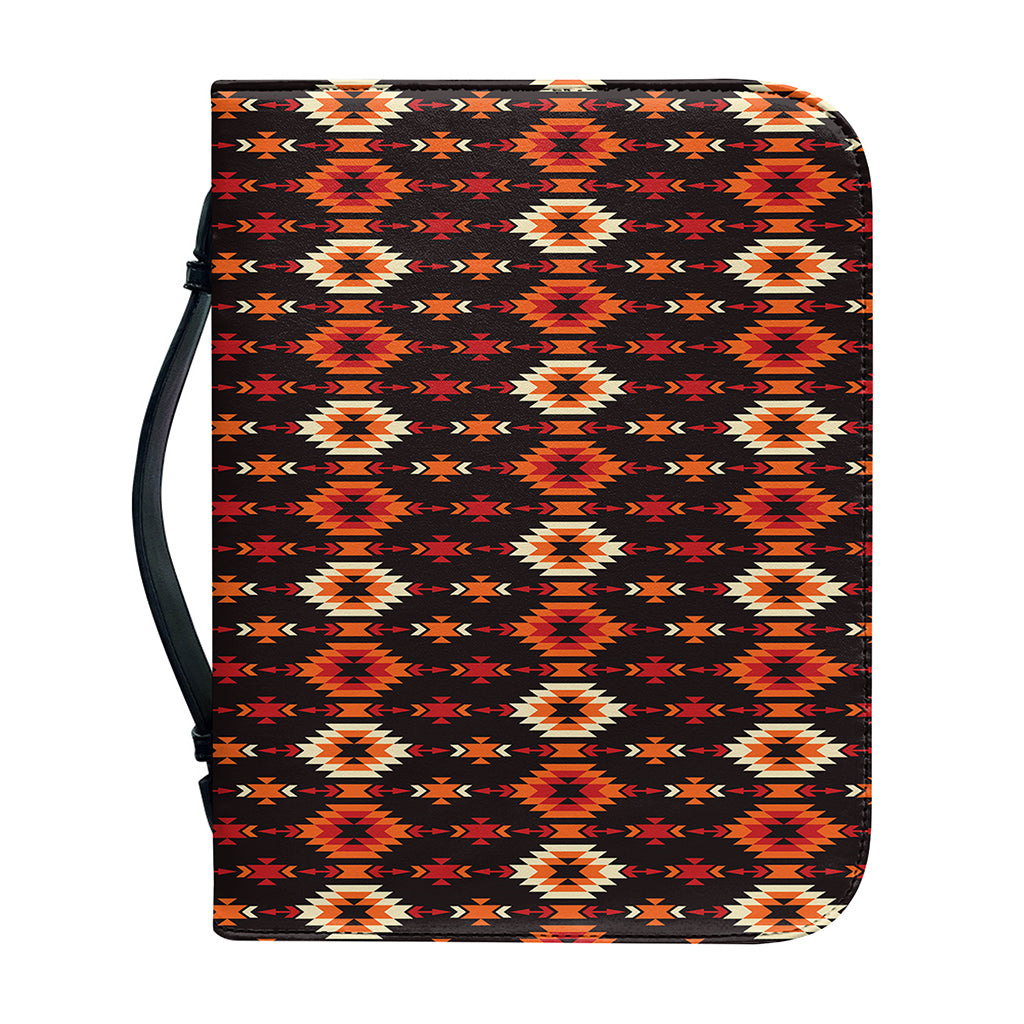 Native American Pattern Print Leather Bible Cover