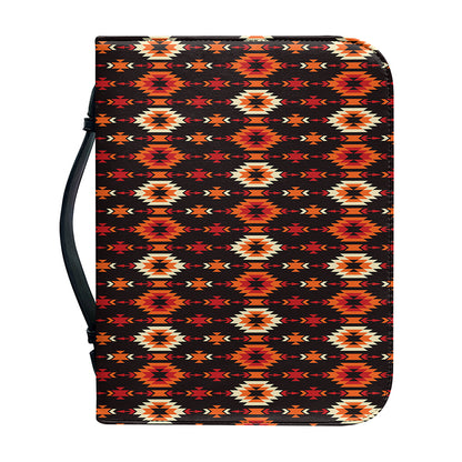 Native American Pattern Print Leather Bible Cover