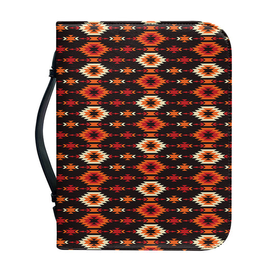 Native American Pattern Print Leather Bible Cover