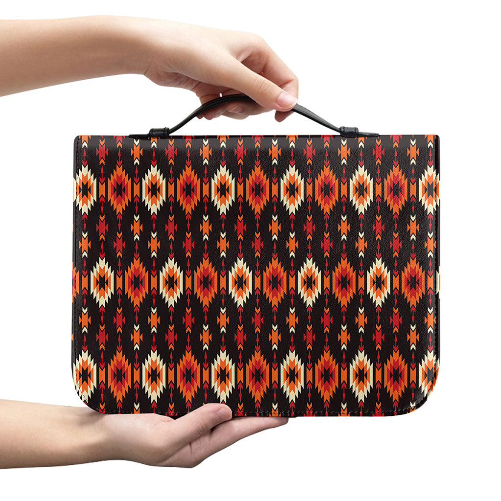 Native American Pattern Print Leather Bible Cover