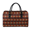 Native American Pattern Print Leather Duffel Bag