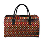 Native American Pattern Print Leather Duffle Bag