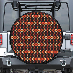 Native American Pattern Print Leather Spare Tire Cover