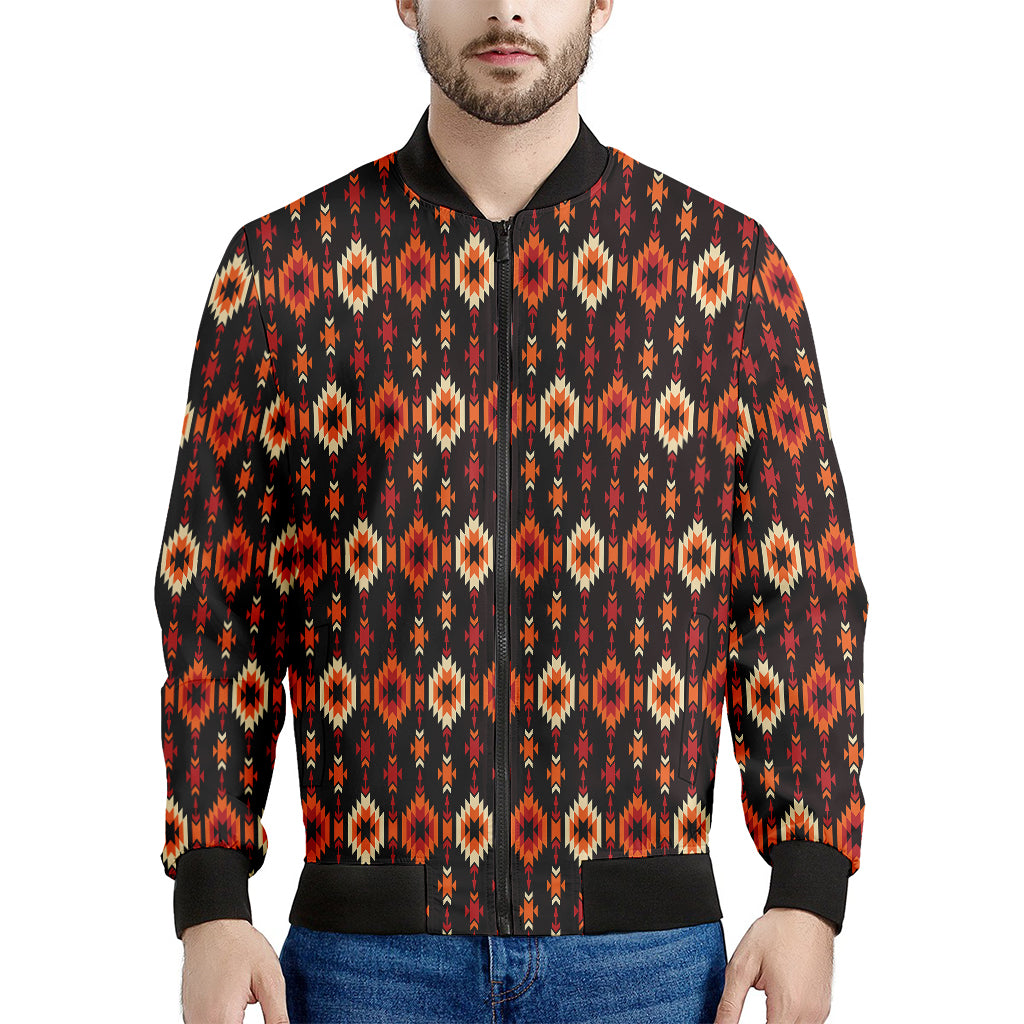 Native American Pattern Print Men's Bomber Jacket
