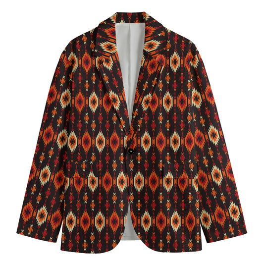 Native American Pattern Print Men's Cotton Blazer