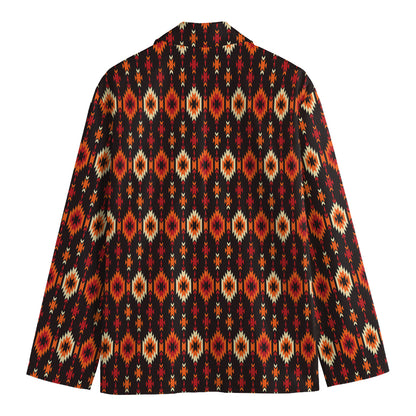 Native American Pattern Print Men's Cotton Blazer