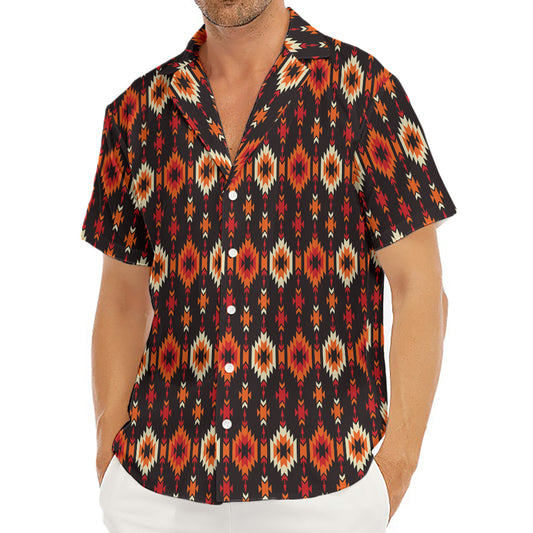 Native American Pattern Print Men's Deep V-Neck Shirt