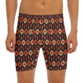 Native American Pattern Print Men's Long Boxer Briefs
