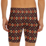 Native American Pattern Print Men's Long Boxer Briefs