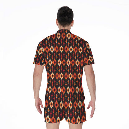 Native American Pattern Print Men's Rompers