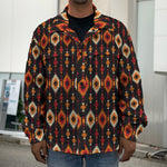 Native American Pattern Print Men's Shirt Jacket