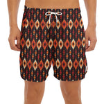 Native American Pattern Print Men's Split Running Shorts