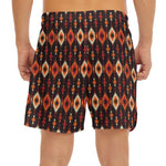Native American Pattern Print Men's Split Running Shorts