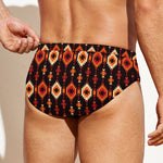 Native American Pattern Print Men's Swim Briefs