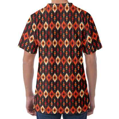 Native American Pattern Print Men's Velvet T-Shirt