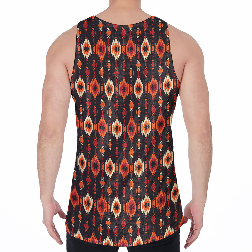 Native American Pattern Print Men's Velvet Tank Top