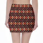 Native American Pattern Print Pencil Mini Skirt