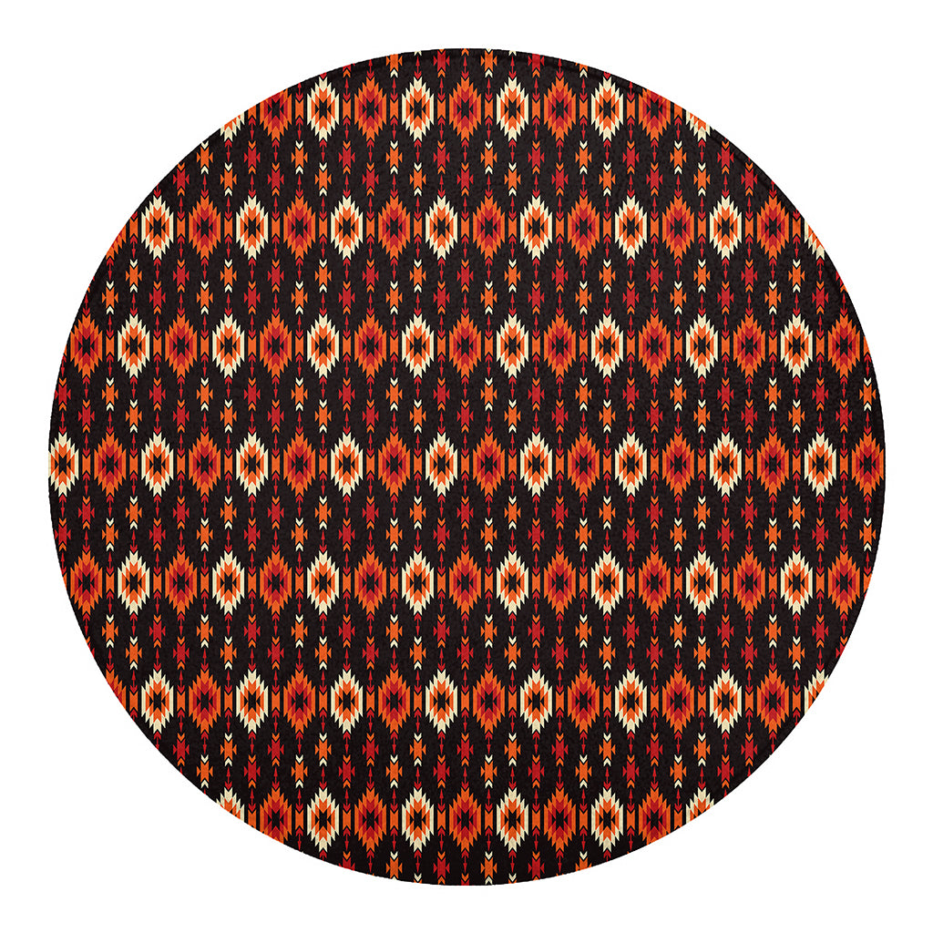 Native American Pattern Print Round Blanket