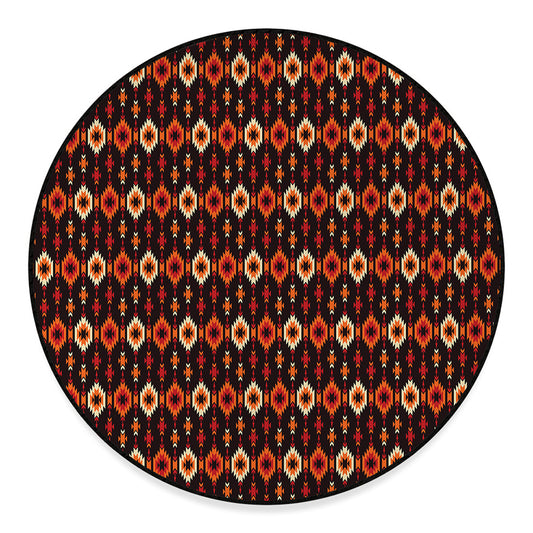 Native American Pattern Print Round Floor Mat