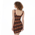Native American Pattern Print Sleeveless Bodycon Dress