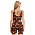 Native American Pattern Print Sleeveless One Piece Swimsuit