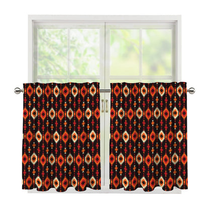 Native American Pattern Print Tier Curtains
