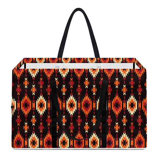 Native American Pattern Print Utility Tote Bag