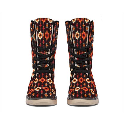 Native American Pattern Print Winter Boots