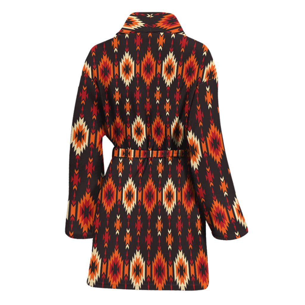 Native American Pattern Print Women's Bathrobe