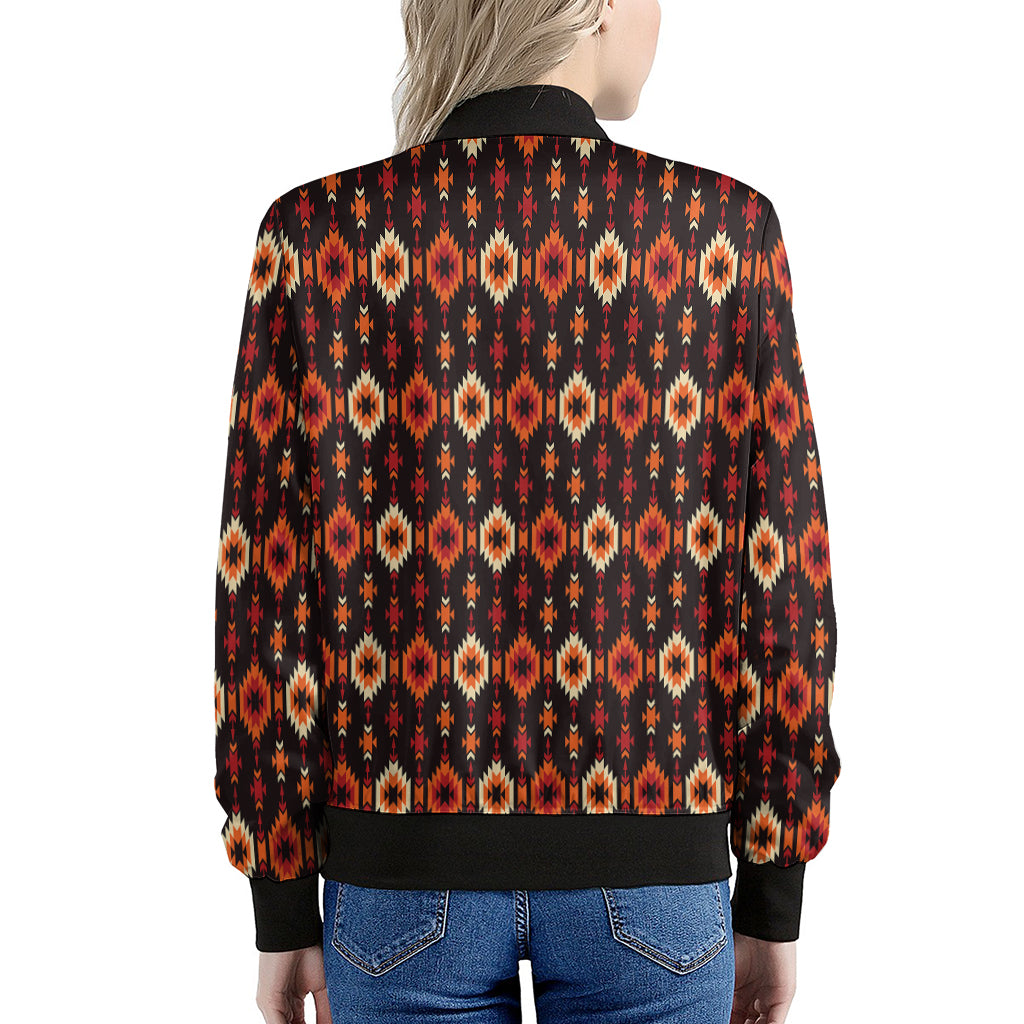 Native American Pattern Print Women's Bomber Jacket