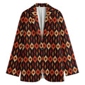 Native American Pattern Print Women's Cotton Blazer