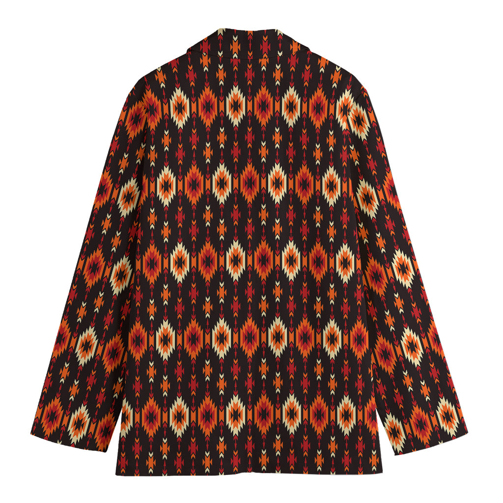 Native American Pattern Print Women's Cotton Blazer