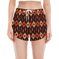 Native American Pattern Print Women's Split Running Shorts