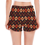 Native American Pattern Print Women's Split Running Shorts