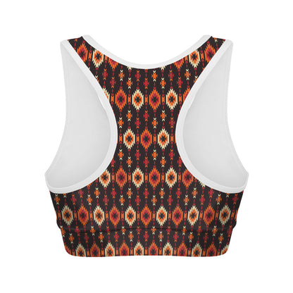 Native American Pattern Print Women's Sports Bra