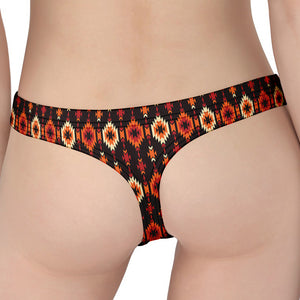 Native American Pattern Print Women's Thong